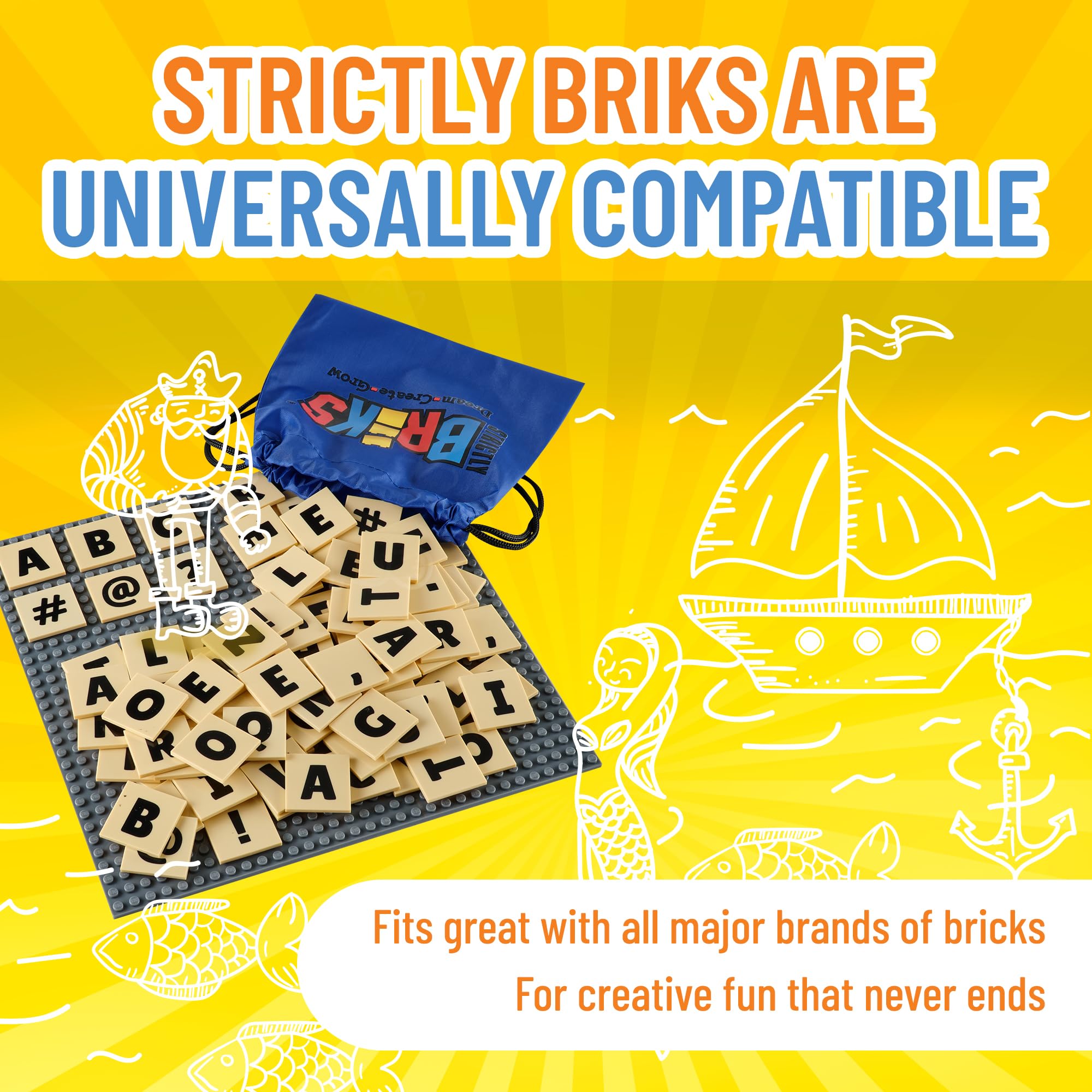 Foto 5 pulgar | Strictly Briks Alphabriks Con Placa Base Gris De 10 X 10 Pul - Venta Internacional.