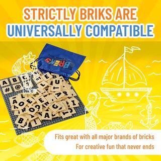 Foto 4 | Strictly Briks Alphabriks Con Placa Base Gris De 10 X 10 Pul - Venta Internacional.
