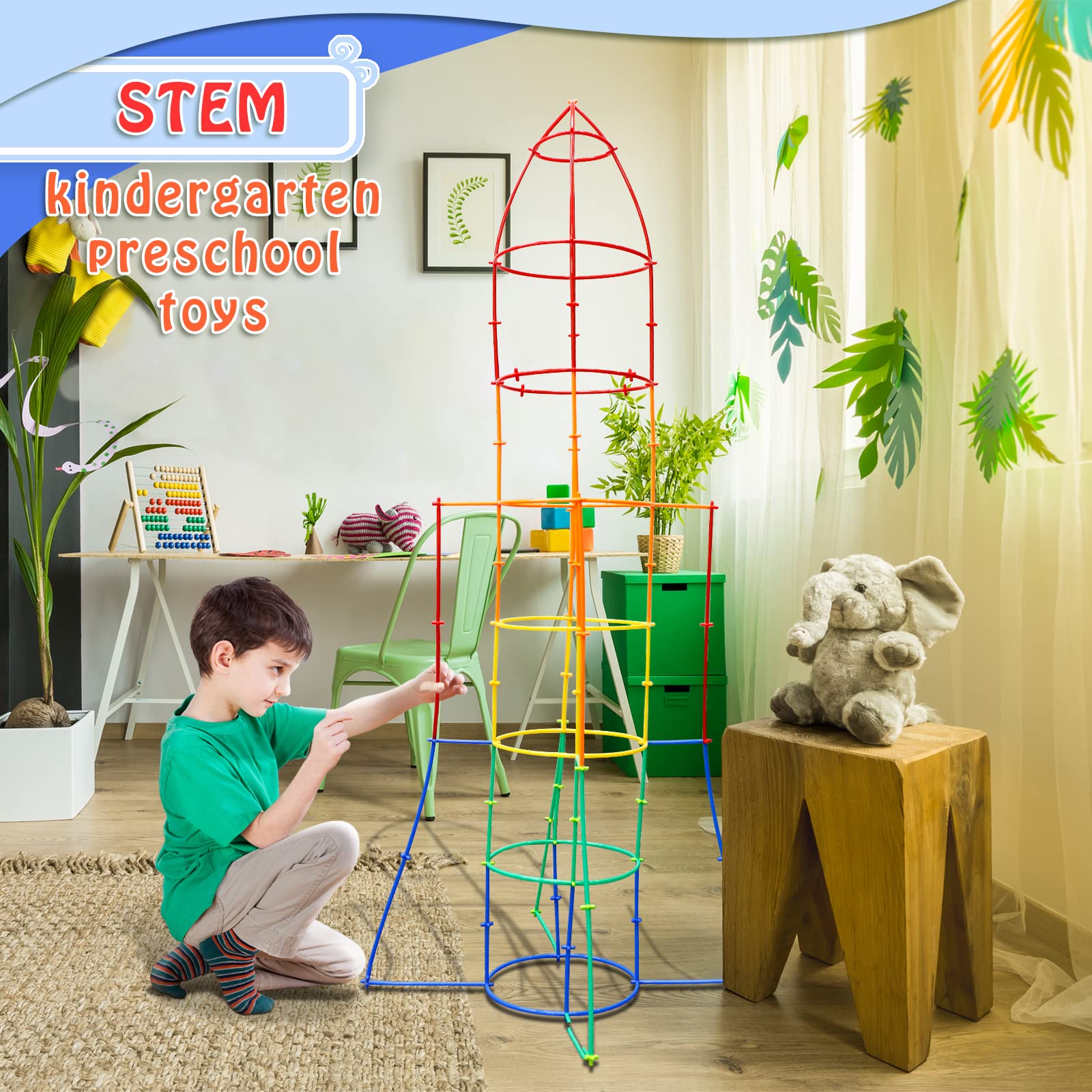 Foto 5 pulgar | Juguetes De Construcción Straw Stem Ggiibro, 450 Unidades, Para Niños De 3 A 7 Años - Venta Internacional.