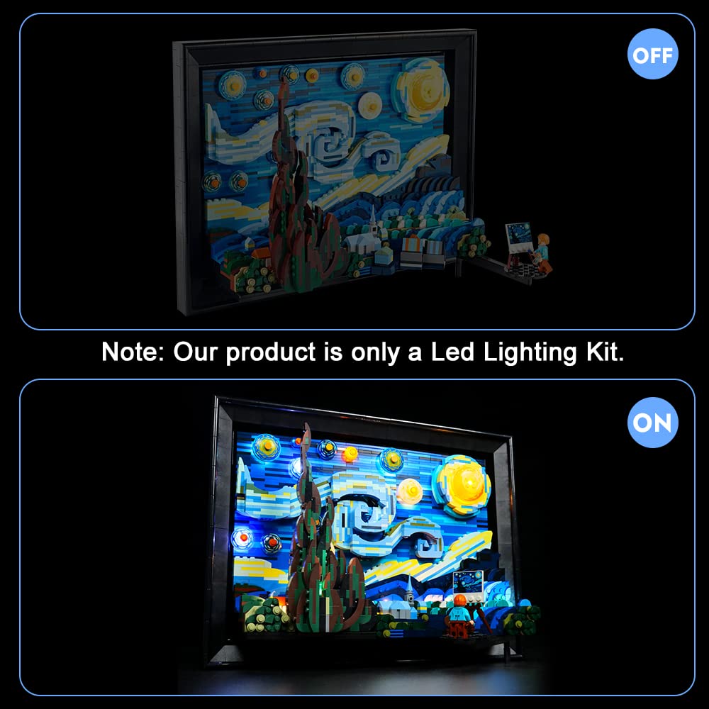 Foto 5 pulgar | Set De Luces Led Vonado Para Lego Vincent Van Gogh The Starry - Venta Internacional.