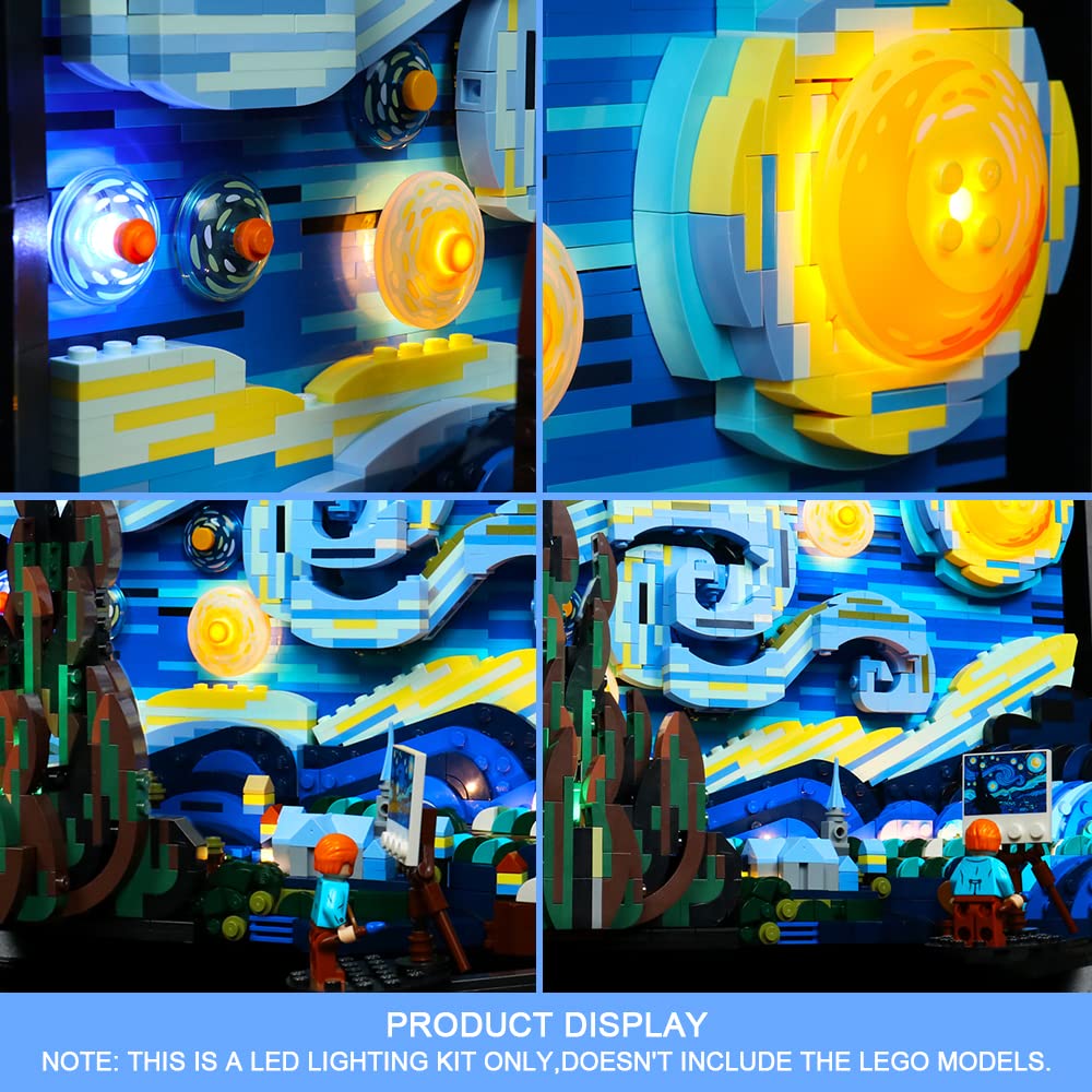 Foto 6 pulgar | Set De Luces Led Vonado Para Lego Vincent Van Gogh The Starry - Venta Internacional.