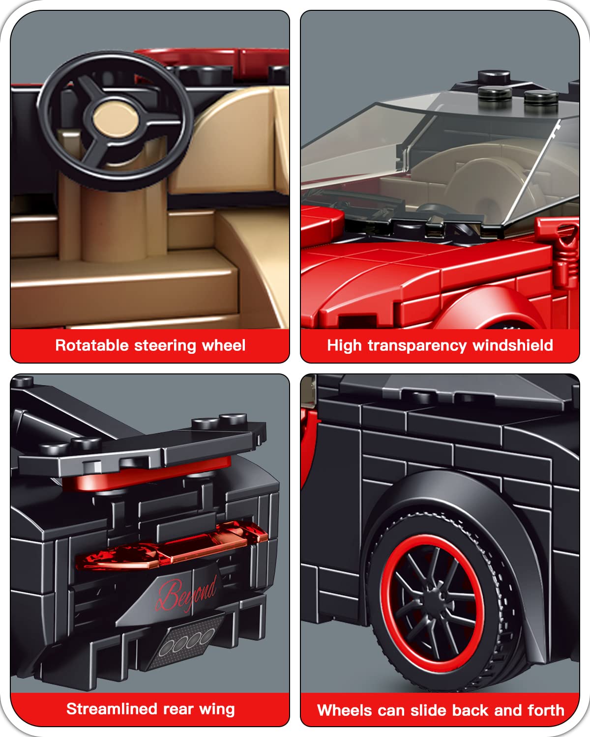 Foto 4 pulgar | Set De Construcción De Coches De Juguete Mold King Bugatti Veyron Con Tapa Acrílica - Venta Internacional.