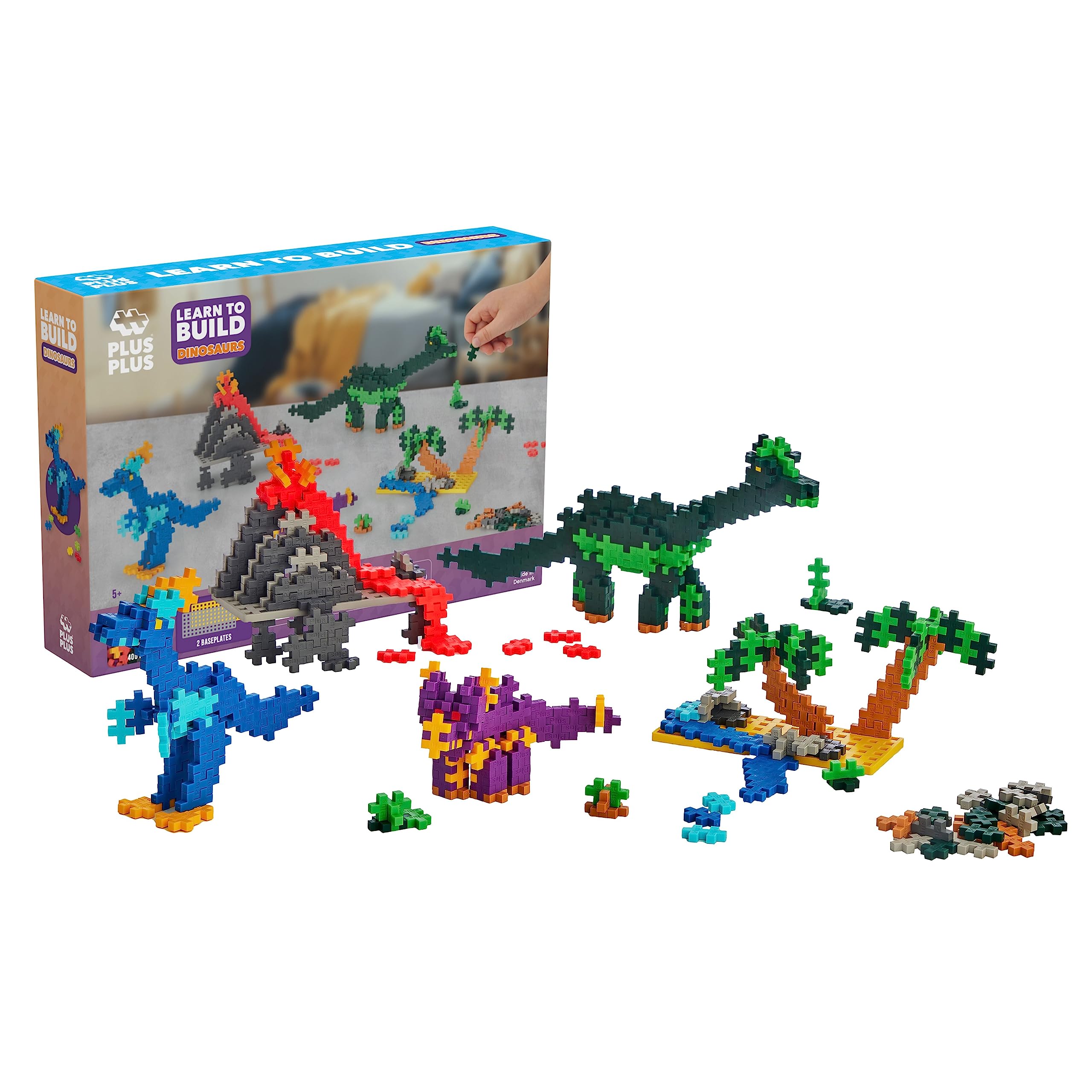 Juguete De Construcción Plus Plus Learn To Build Dinosaurs 400 Piezas - Venta Internacional.