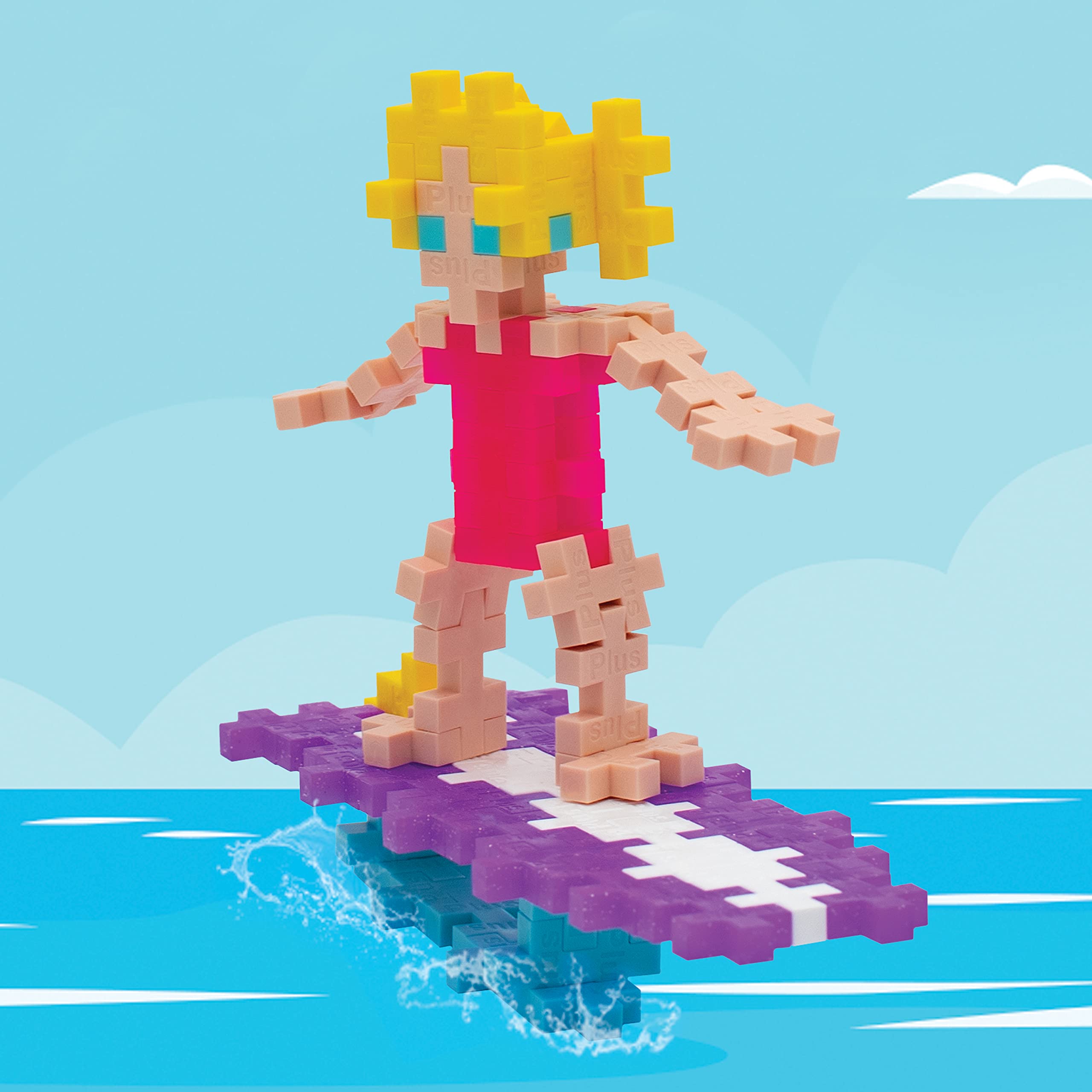 Foto 2 | Construction Building Toy Plus Plus Surfer Girl 70 Piezas - Venta Internacional.