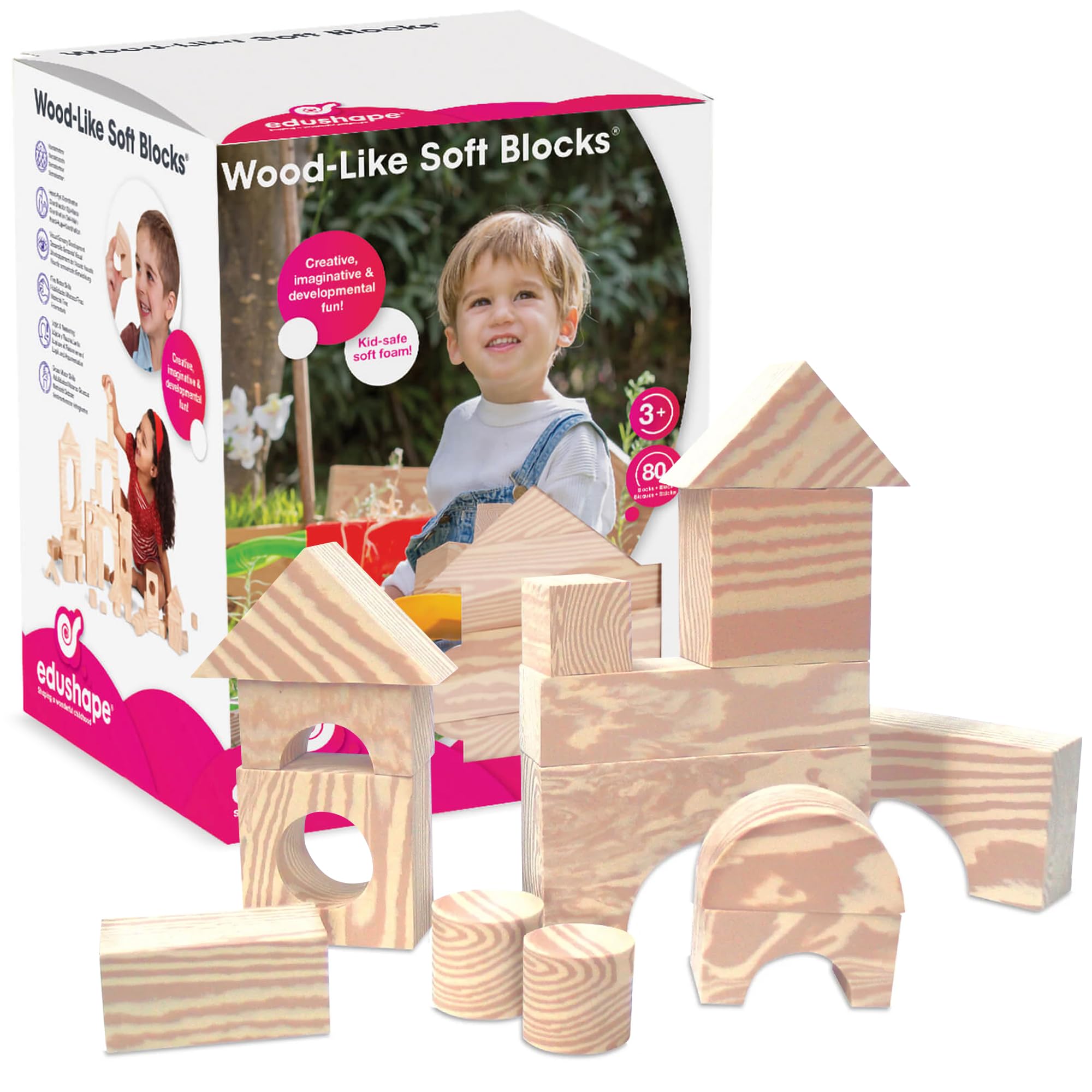 Foto 2 pulgar | Bloques Blandos Para Bebés Con Forma De Edushape, 80 Piezas, De 6 A 12 Meses - Venta Internacional.