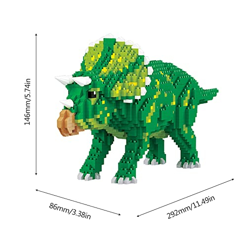 Foto 2 | Set De Construcción Larcele Micro Dinosaur Triceratops 1737 Piezas Diy - Venta Internacional.