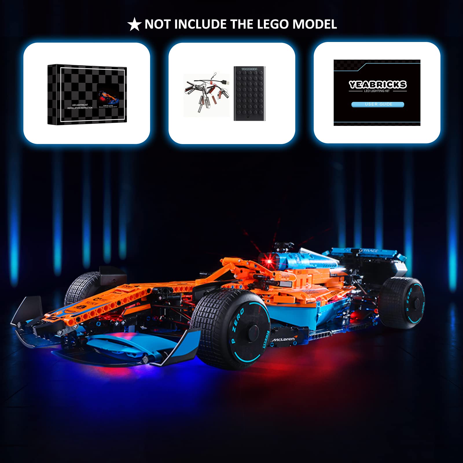 Foto 6 pulgar | Kit De Luces Led Yeabricks Para Lego Technic Mclaren F1 42141 - Venta Internacional.