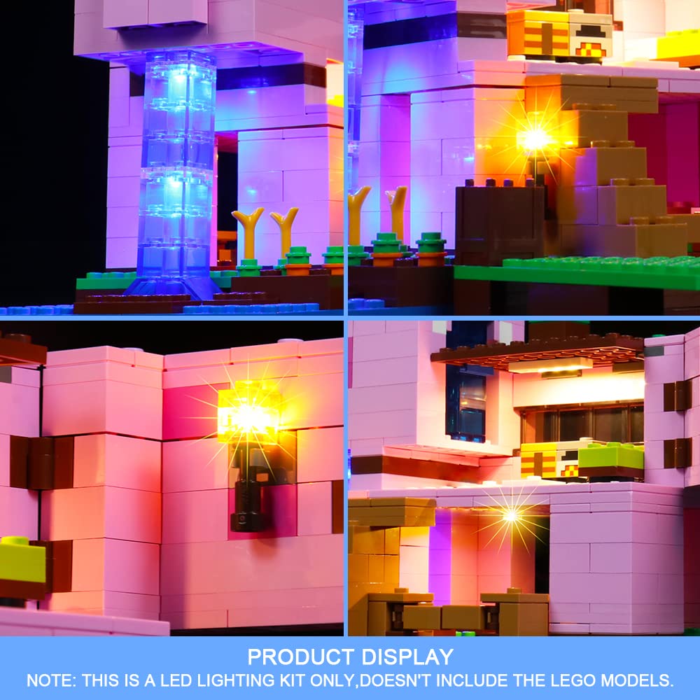 Foto 5 pulgar | Kit De Luces Led Vonado Para Lego Minecraft The Pig House 21170 - Venta Internacional.