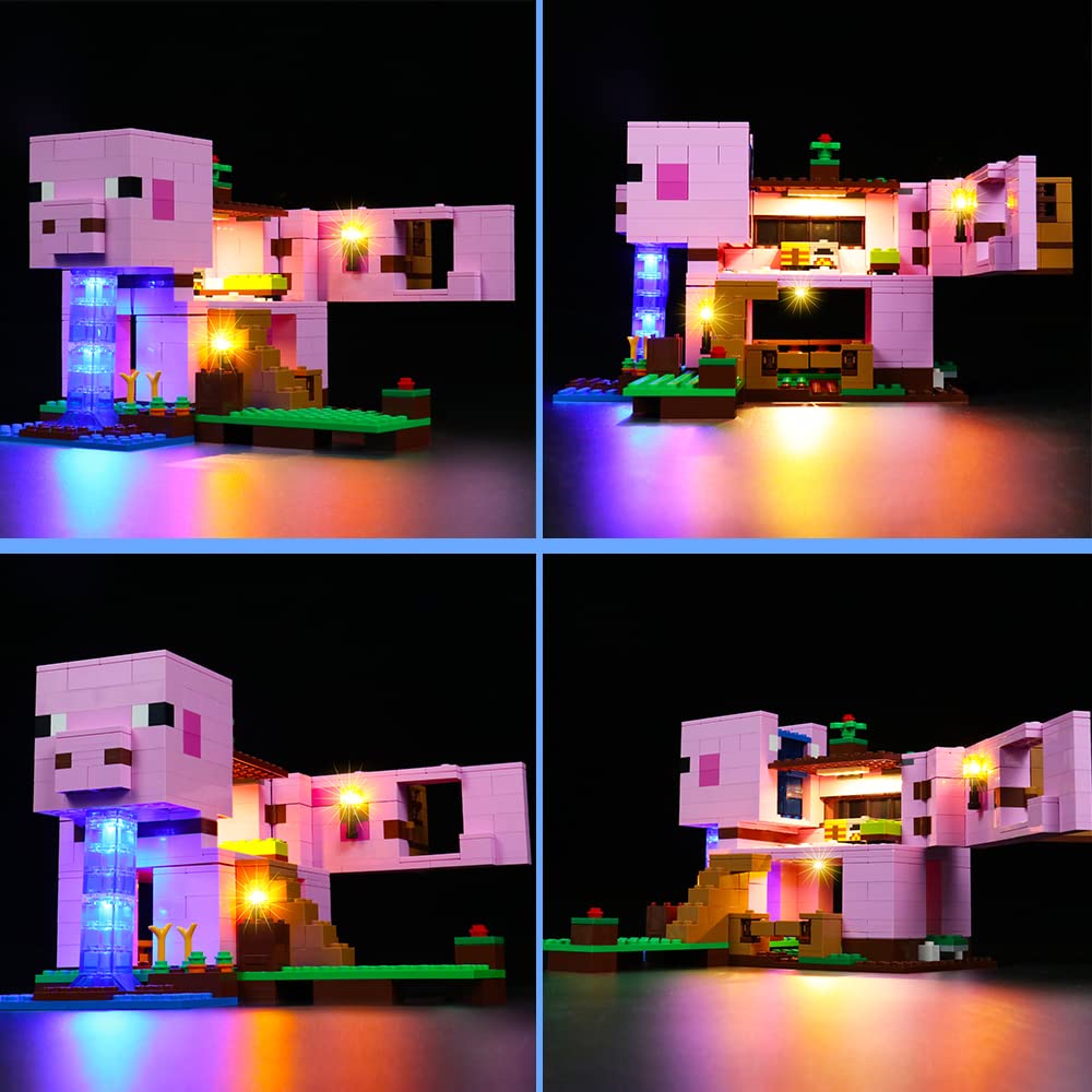 Foto 6 pulgar | Kit De Luces Led Vonado Para Lego Minecraft The Pig House 21170 - Venta Internacional.