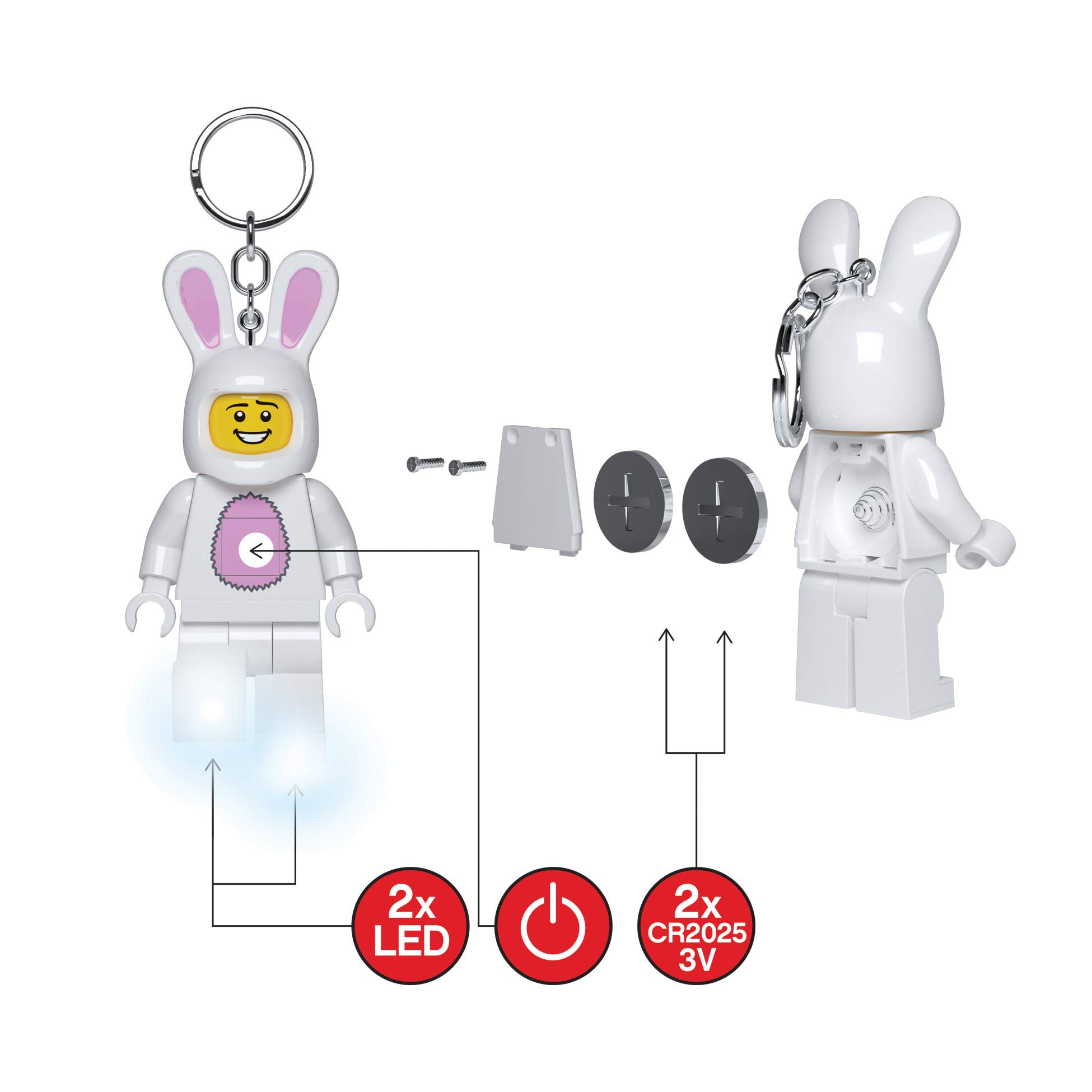 Foto 7 pulgar | Llavero Lego Icónico Con Traje De Conejo Para Hombre, 8,9 Cm, Con Luz Led - Venta Internacional.