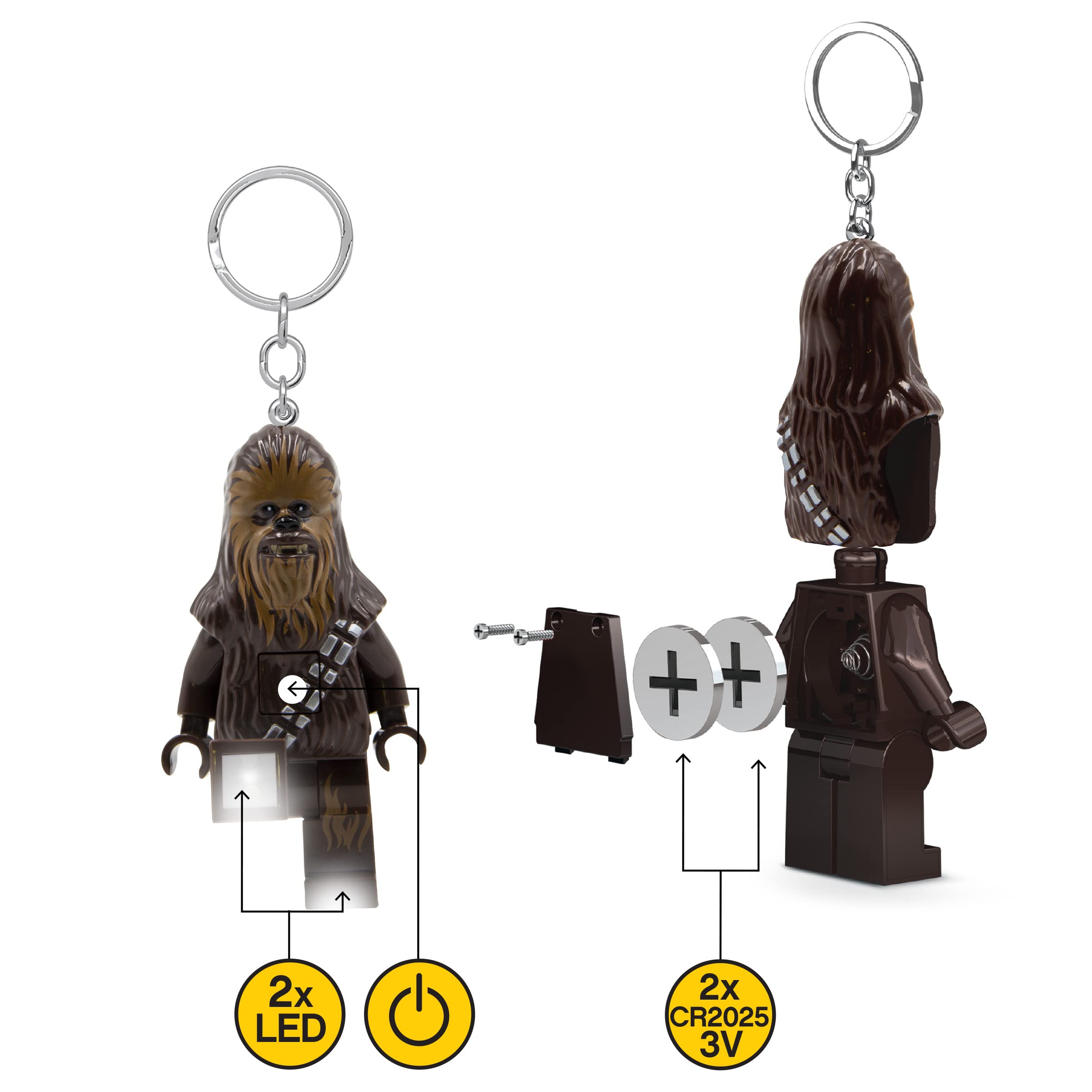 Foto 7 pulgar | Llavero Lego Star Wars Chewbacca De 7,6 Cm Con Luz Led - Venta Internacional.