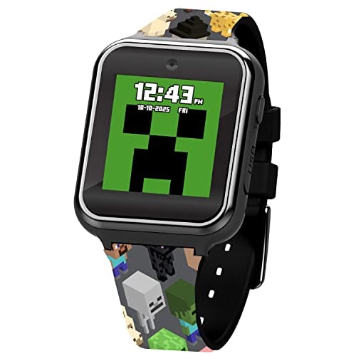 Reloj Inteligente Accutime Minecraft Kids, Gris, Con Cámara Para Selfies Y Juego - Venta Internacional. $1,021