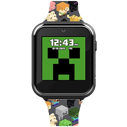 Foto 3 pulgar | Reloj Inteligente Accutime Minecraft Kids, Gris, Con Cámara Para Selfies Y Juego - Venta Internacional.