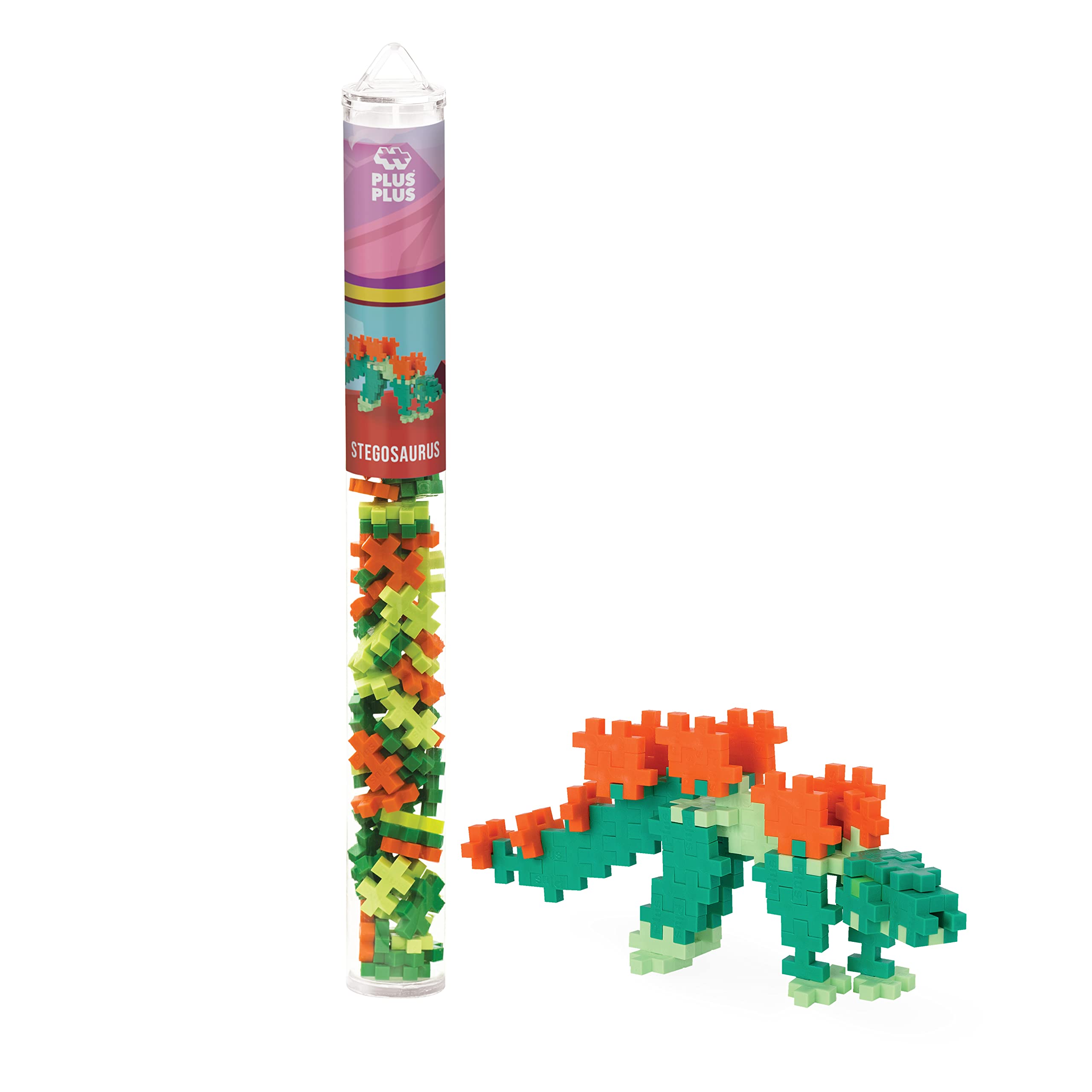 Foto 2 pulgar | Construction Toy Plus Plus Mini Maker Tube Stegosaurus - Venta Internacional.