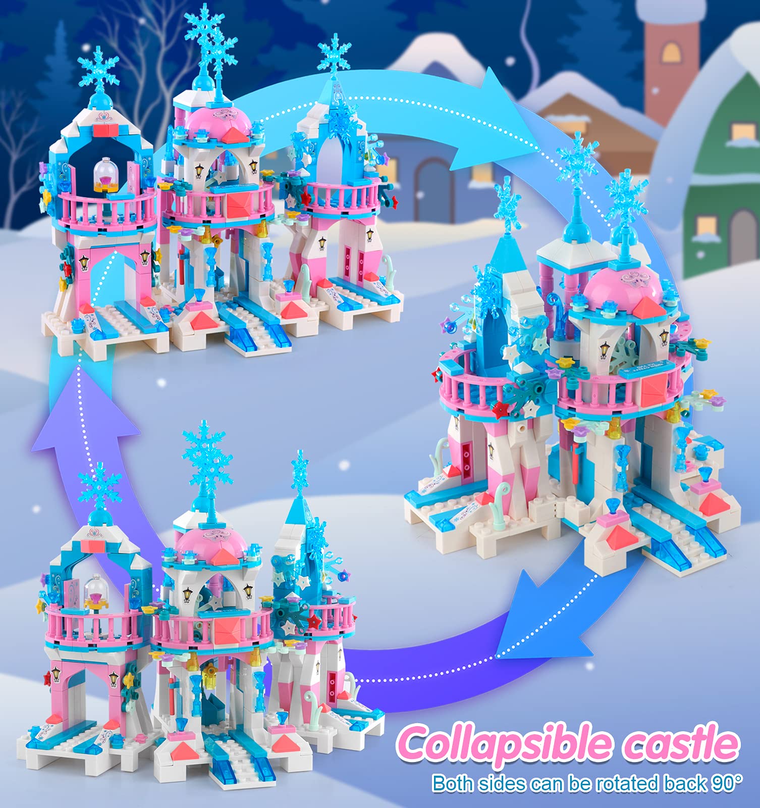 Foto 5 pulgar | Kit De Construcción Friends Frozen Castle Princess Con Caja De Almacenamiento - Venta Internacional.