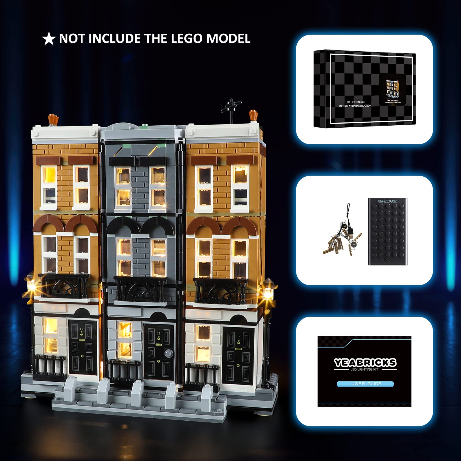 Foto 5 | Kit De Luces Led Yeabricks Para Lego Harry Potter 12 Grimmauld - Venta Internacional.