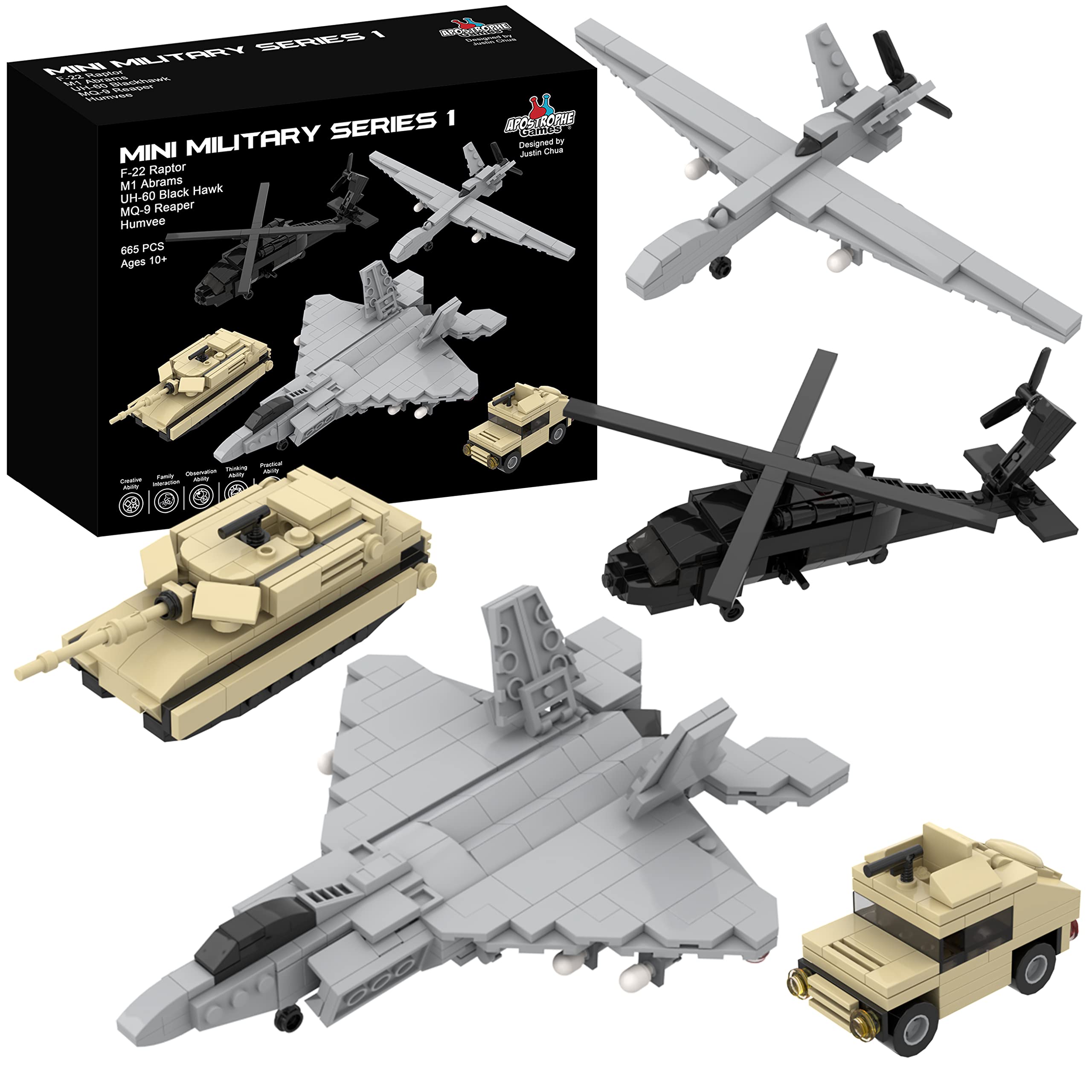 Set De Bloques De Construcción Apostrophe Games 5 Military Vehicles 665p - Venta Internacional.