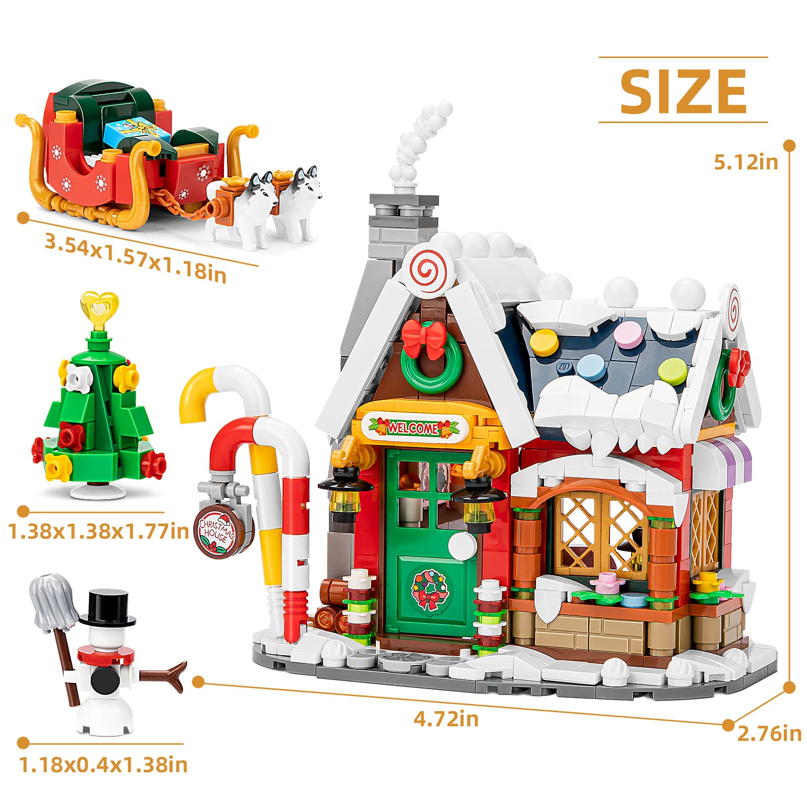 Foto 6 pulgar | Juego De Bloques De Construcción Newabwn Christmas House 788 Piezas De 6 A 12 Años - Venta Internacional.