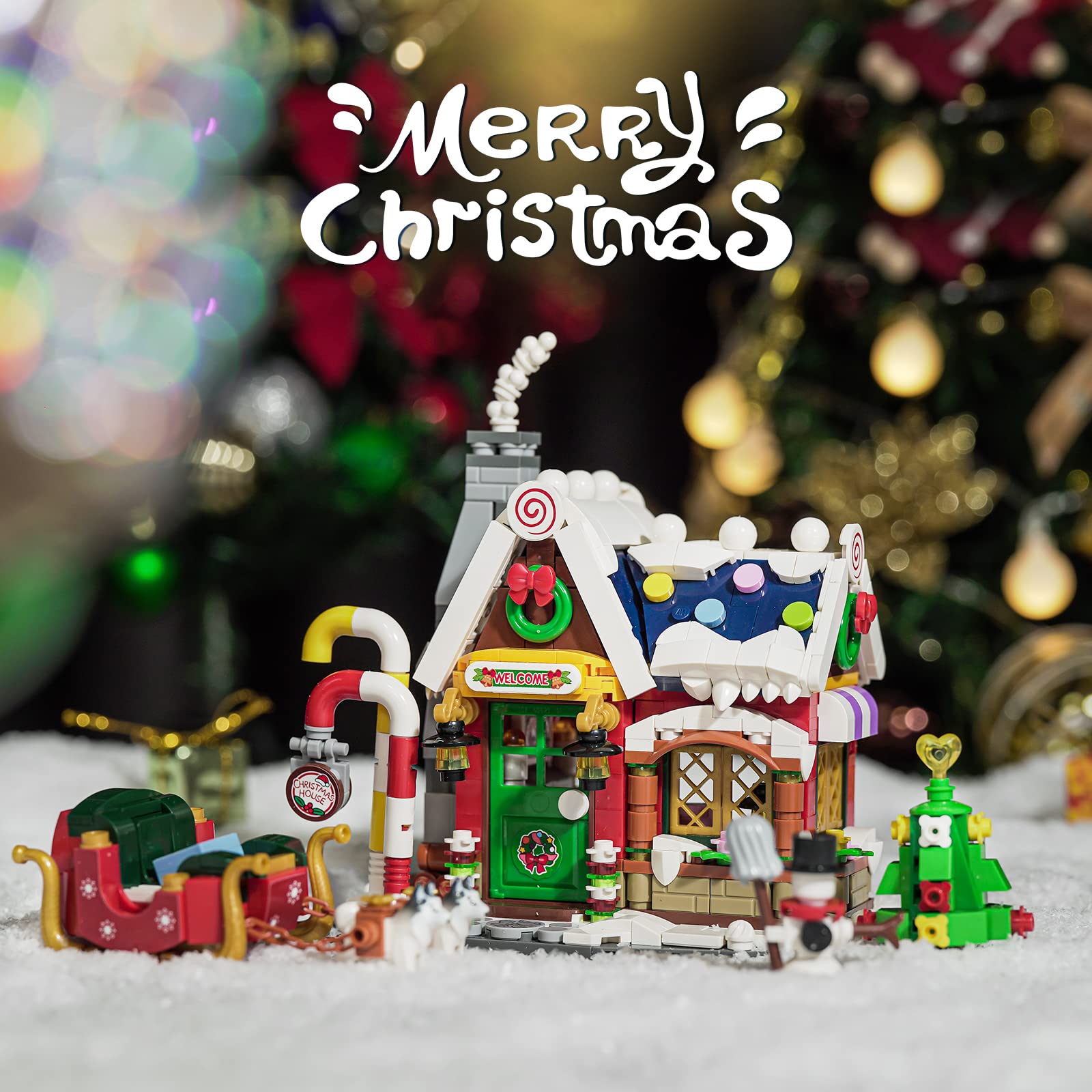 Foto 7 | Juego De Bloques De Construcción Newabwn Christmas House 788 Piezas De 6 A 12 Años - Venta Internacional.