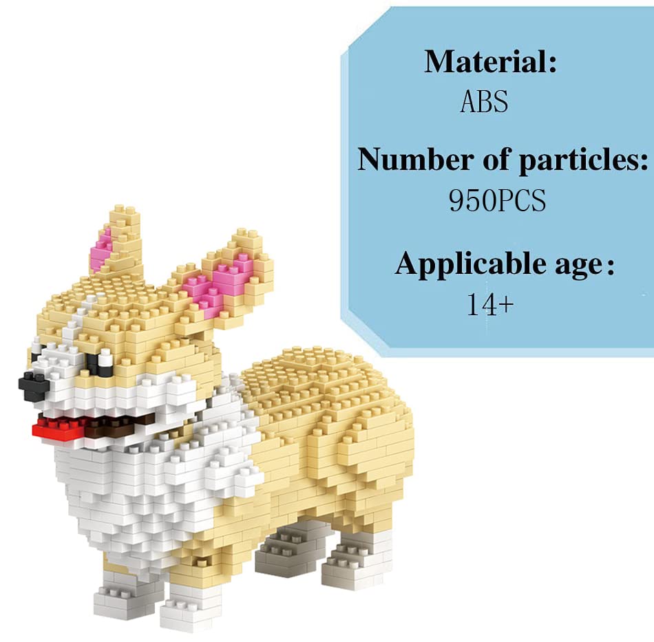 Foto 6 pulgar | Set De Microbloques Para Construir Animales Para Perros, Bricolaje, Arte 3d, 950 Unidades - Venta Internacional.