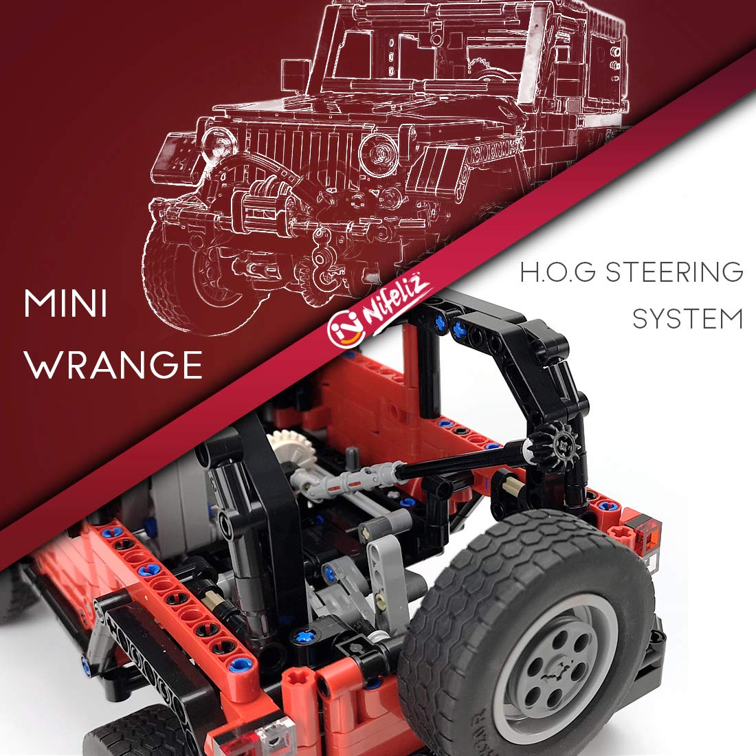 Foto 6 pulgar | Building Block Toy Nifeliz Mini Off-road Car Wrange Moc - Venta Internacional.