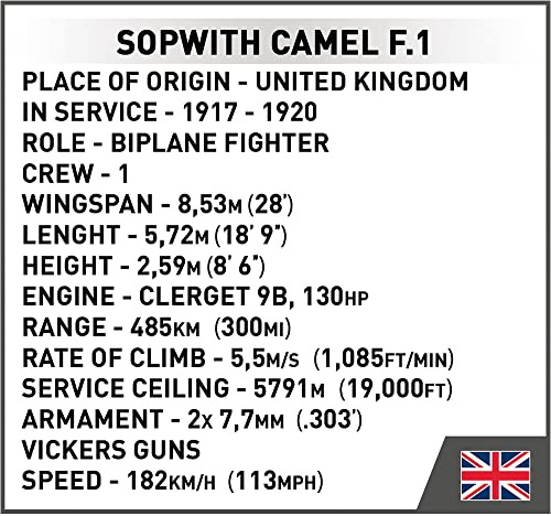 Foto 7 | Colección Histórica Cobi Great War Sopwith F.1 Camel Plane,  - Venta Internacional.