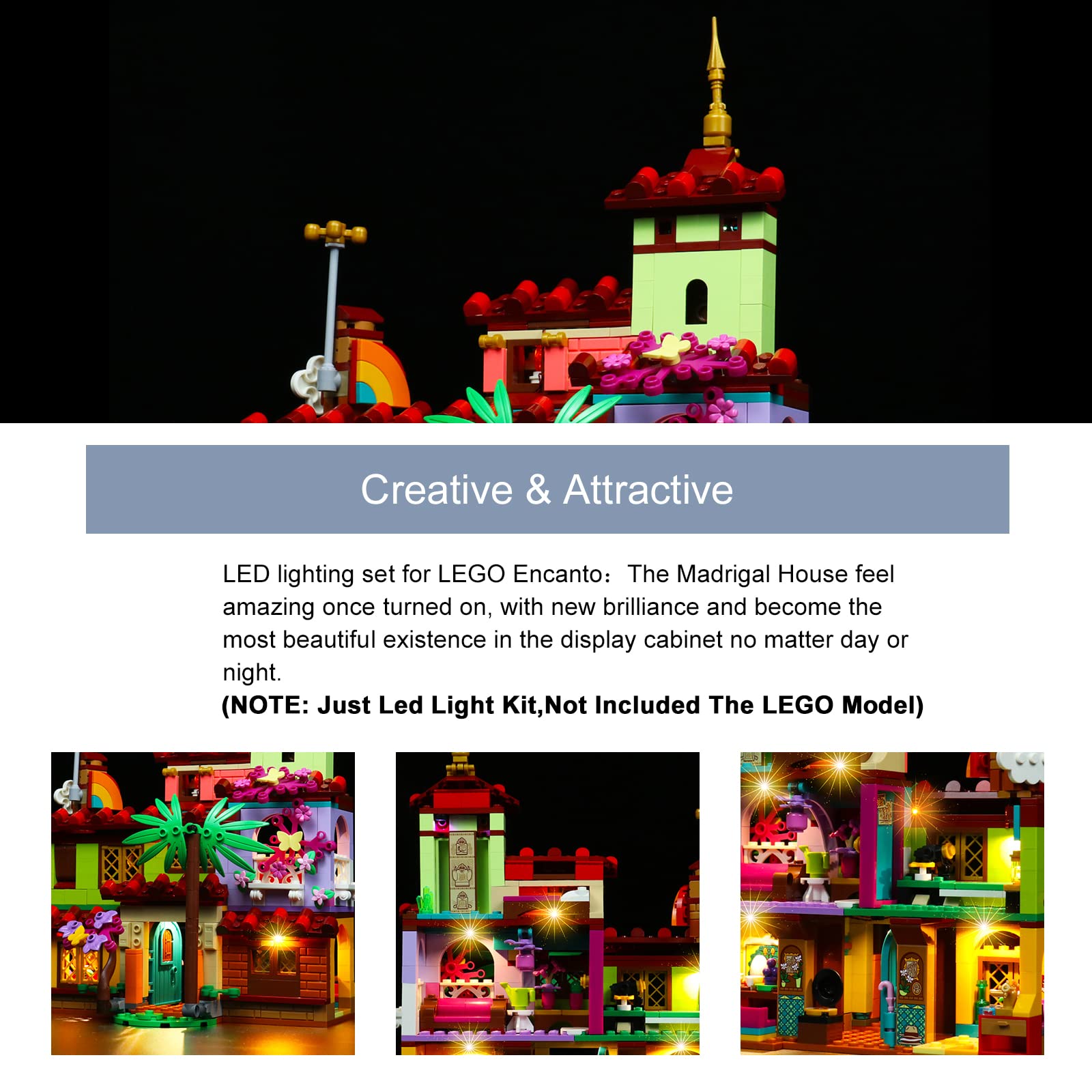 Foto 7 pulgar | Kit De Luces Led Para Lego Encanto Madrigal House 43202 De Brick - Venta Internacional.