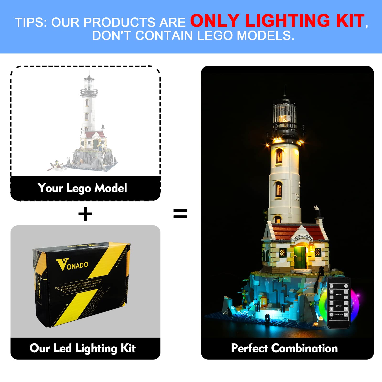 Foto 6 | Kit De Luces Para Lego Motorized Lighthouse 21335 De Vonado - Venta Internacional.