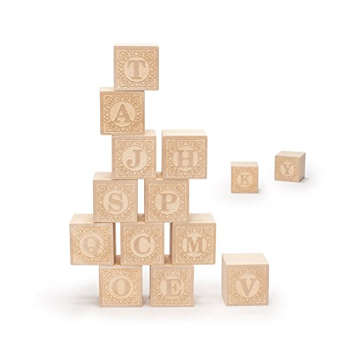 Uncle Goose Uppercase Alphablank Blocks - Hecho En Los Ee.uu. - Venta Internacional.