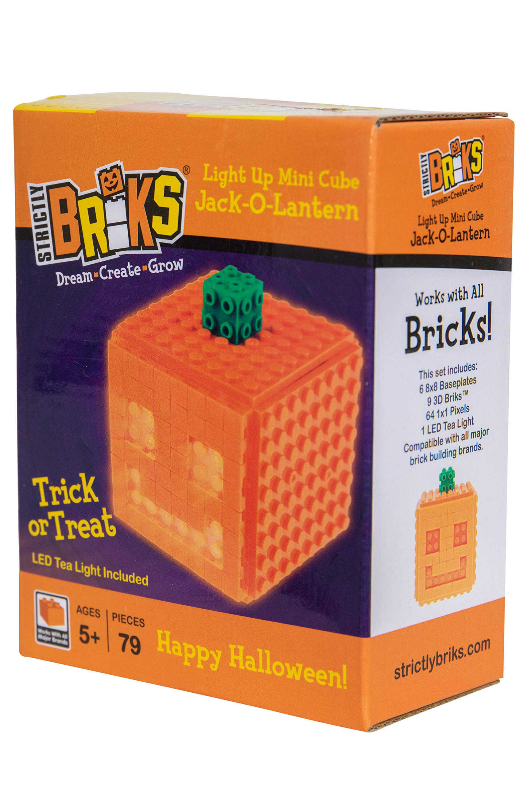 Foto 5 | Set De Bloques De Construcción Strictly Briks Light Up Jack-o-lantern - Venta Internacional.