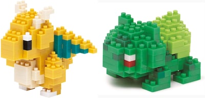 Foto 1 | Nanoblock, Paquete De 2 Sets, Dragonita (kairyu) Y Bulbasaur - Venta Internacional.