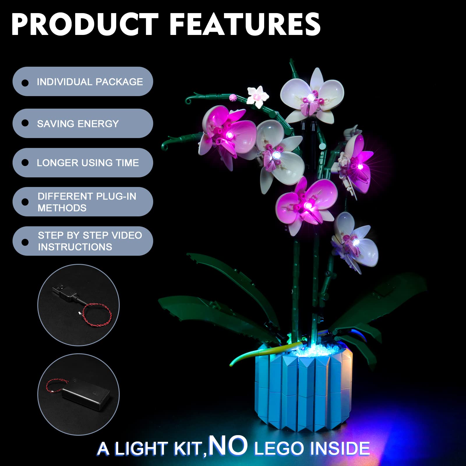 Foto 5 pulgar | Kit De Luces Led Para Lego Orchid 10311 Plant Decor Building - Venta Internacional.