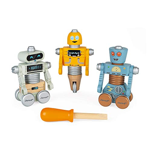 Robots De Bricolaje Toy Janod Brico'kids Para Desmontar, 53 Piezas, 3+ - Venta Internacional.