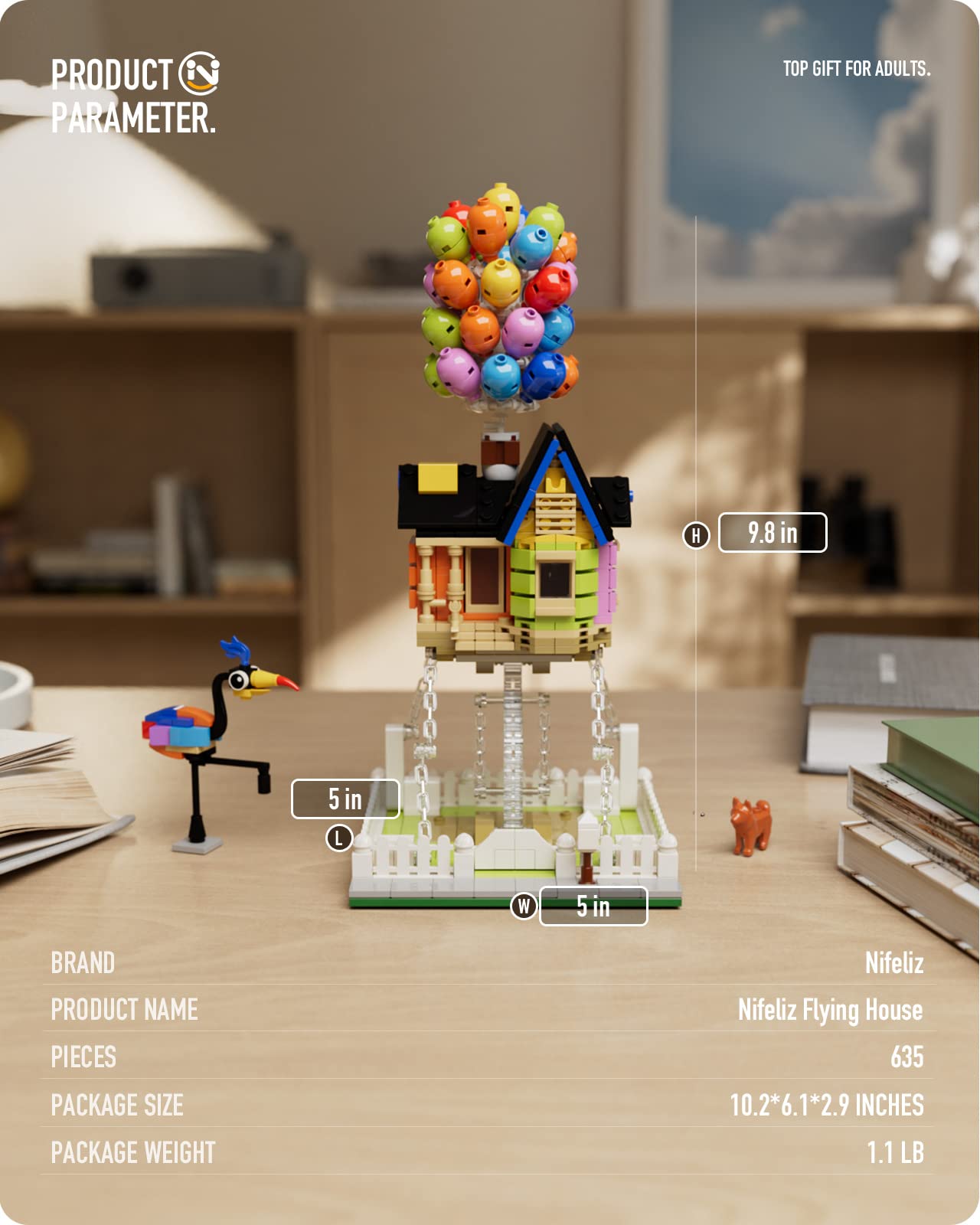 Foto 5 | Set De Construcción Nifeliz Up Balloon House Para Adolescentes Y Adultos - Venta Internacional.