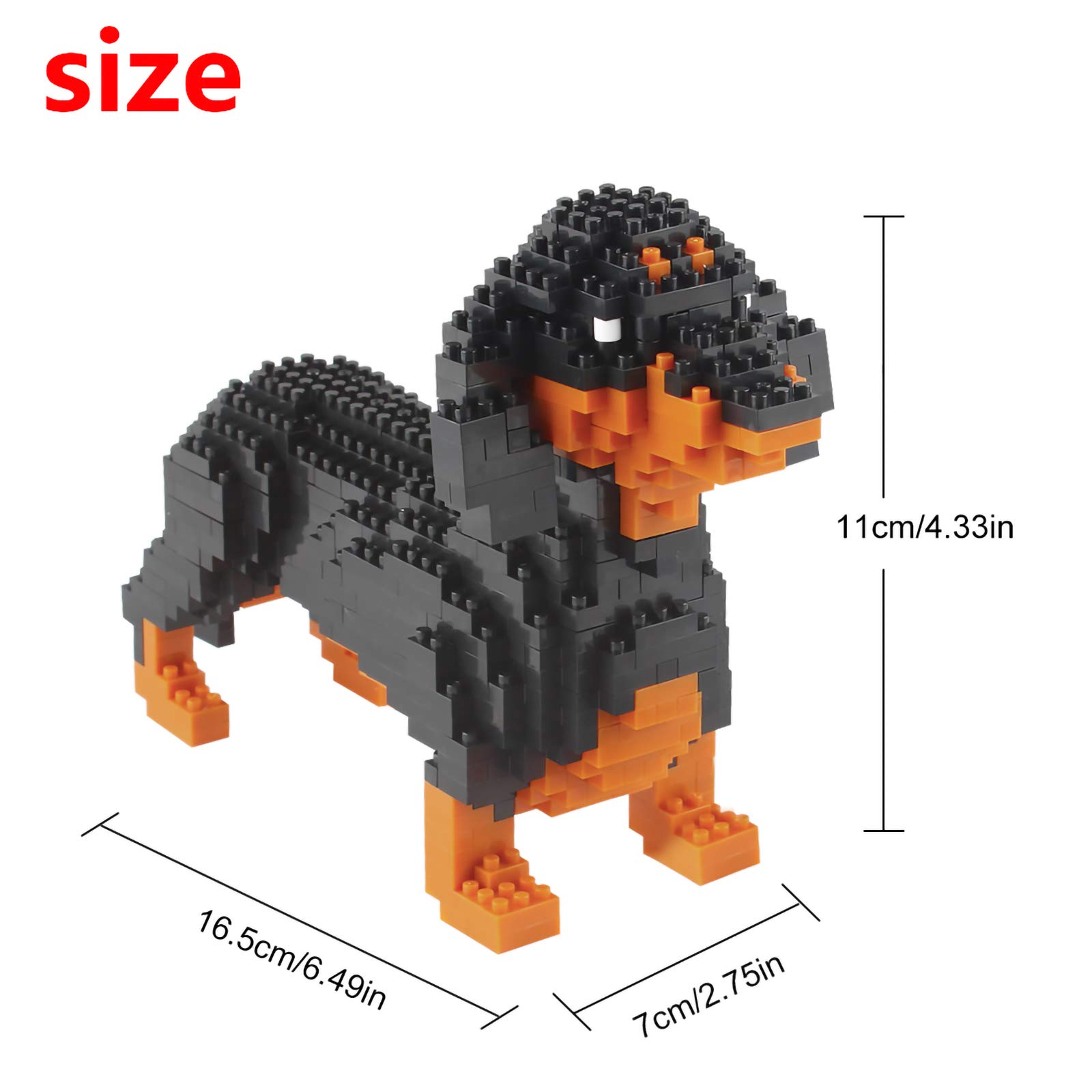 Foto 2 | Bloques De Construcción Micro Dachshund, Miniladrillos De Juguete Para Mascotas (898 Piezas) - Venta Internacional.