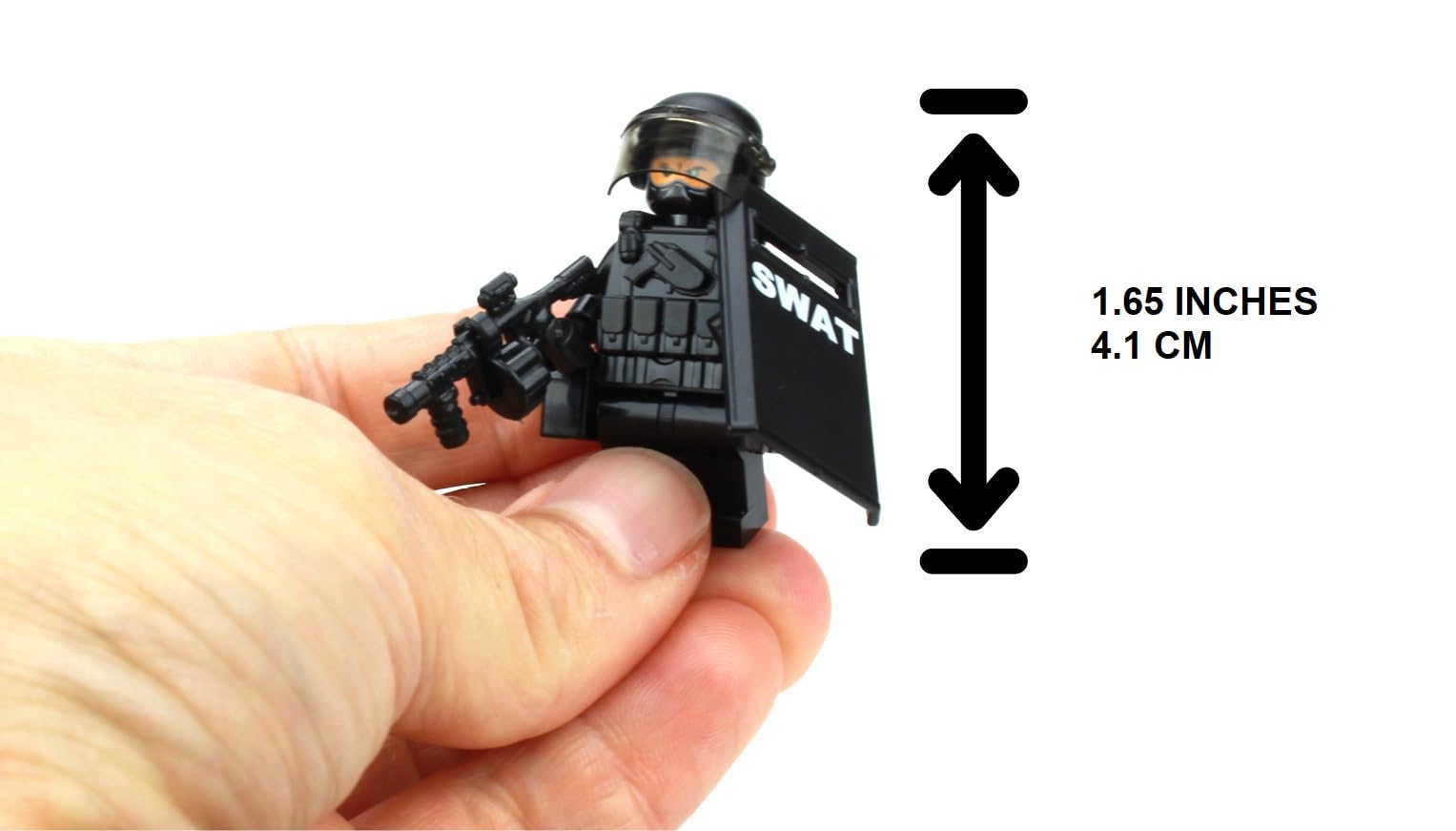 Foto 4 pulgar | Minifigura Battle Brick Swat Police Officer Heavy Riot Contr - Venta Internacional.