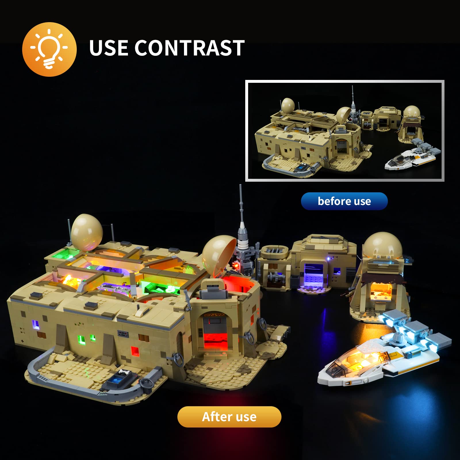 Foto 5 pulgar | Lámpara Led Vaodest Para Lego Mos Eisley - Venta Internacional.