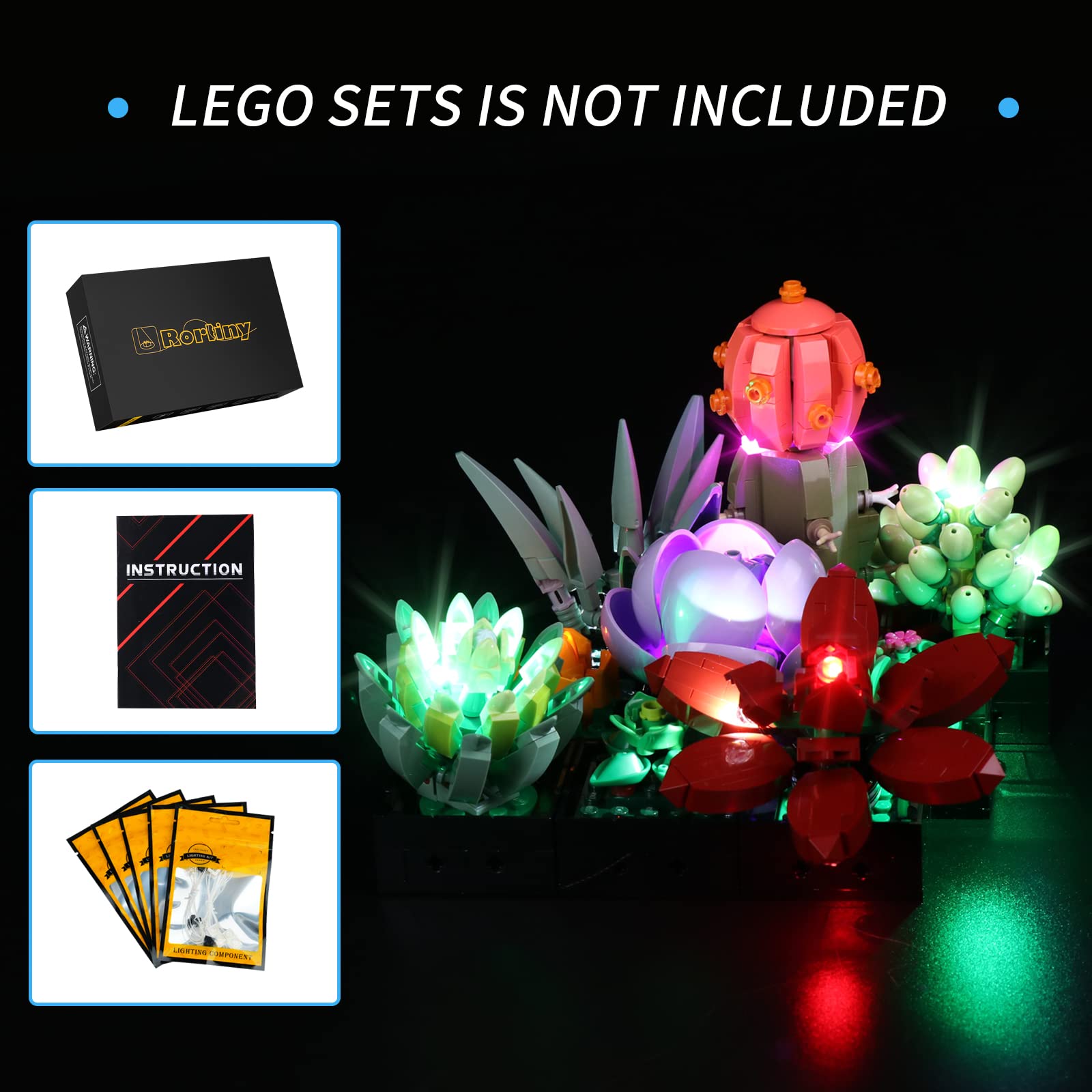 Foto 5 pulgar | Kit De Luces Led Rorliny Para Decoración De Plantas Lego Suculentas 10309 - Venta Internacional.