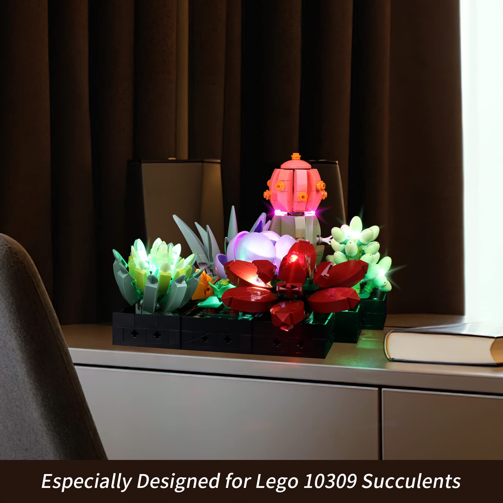 Foto 7 pulgar | Kit De Luces Led Rorliny Para Decoración De Plantas Lego Suculentas 10309 - Venta Internacional.