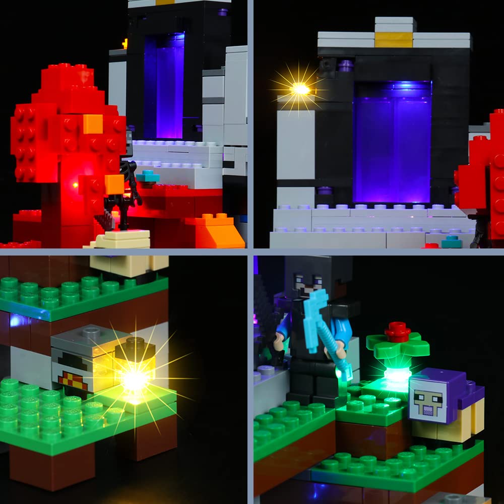 Foto 4 pulgar | Kit De Iluminación Brickbling Para Lego Minecraft The Ruined Portal - Venta Internacional.