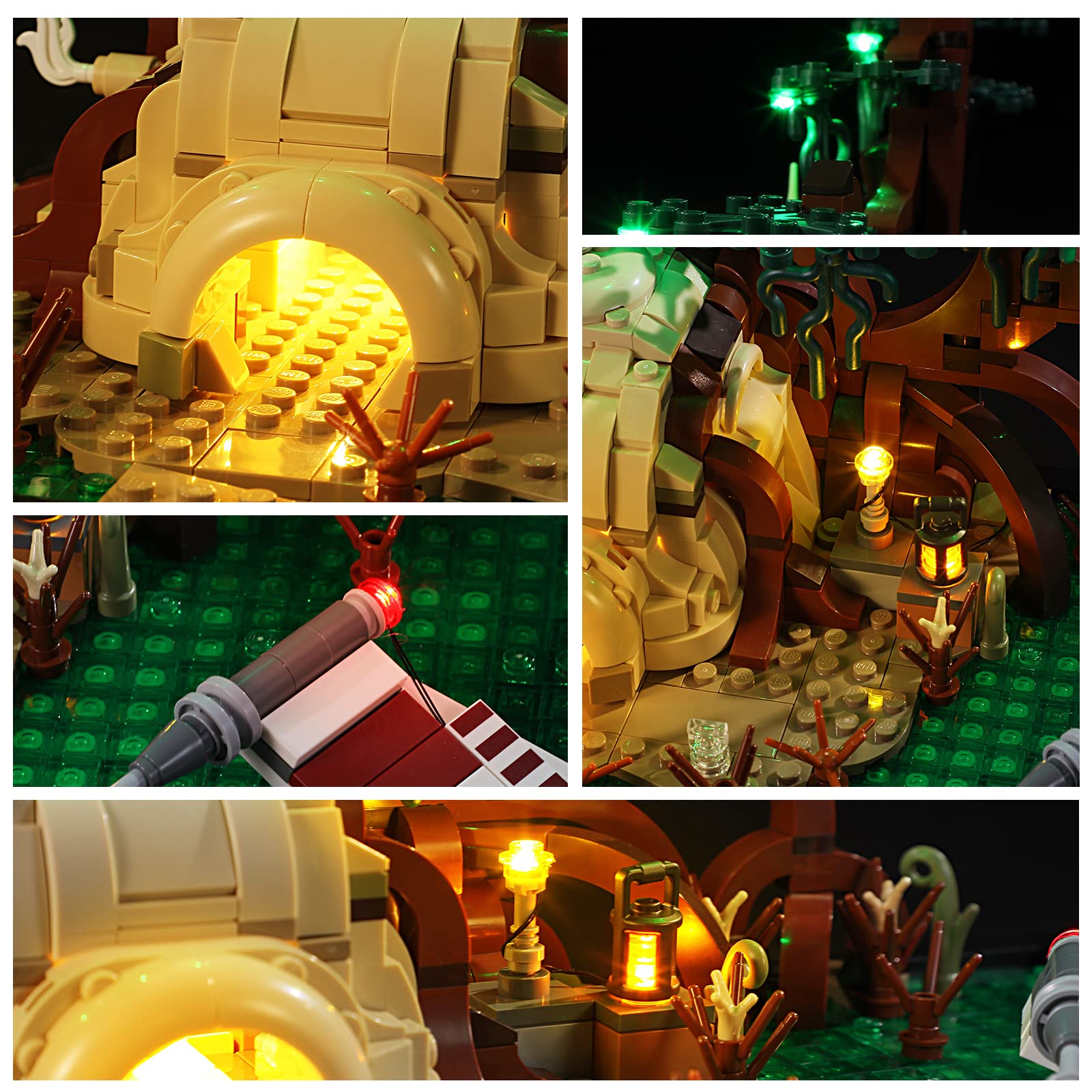 Foto 5 pulgar | Kit De Luces Led Yeabricks Para Lego Star Wars Dagobah Jedi Tr - Venta Internacional.