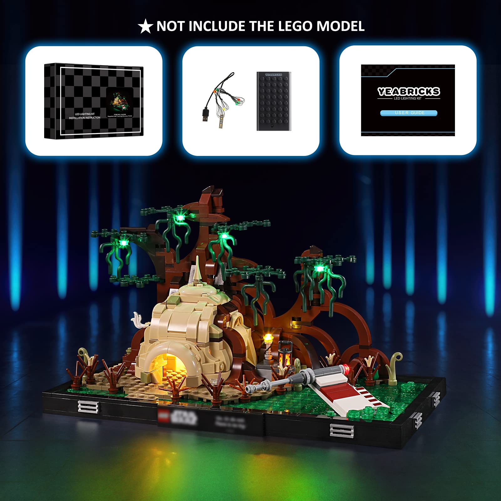 Foto 6 pulgar | Kit De Luces Led Yeabricks Para Lego Star Wars Dagobah Jedi Tr - Venta Internacional.