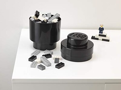 Foto 5 | Habitación Copenhague, Lego Round Brick 1 - Solución De Almacenamiento Apilable - Negro - Venta Internacional.