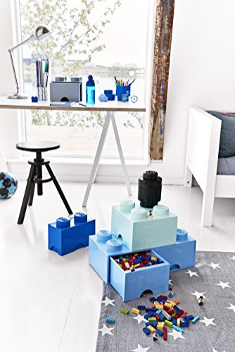 Foto 6 | Habitación Copenhague, Lego Round Brick 1 - Solución De Almacenamiento Apilable - Negro - Venta Internacional.