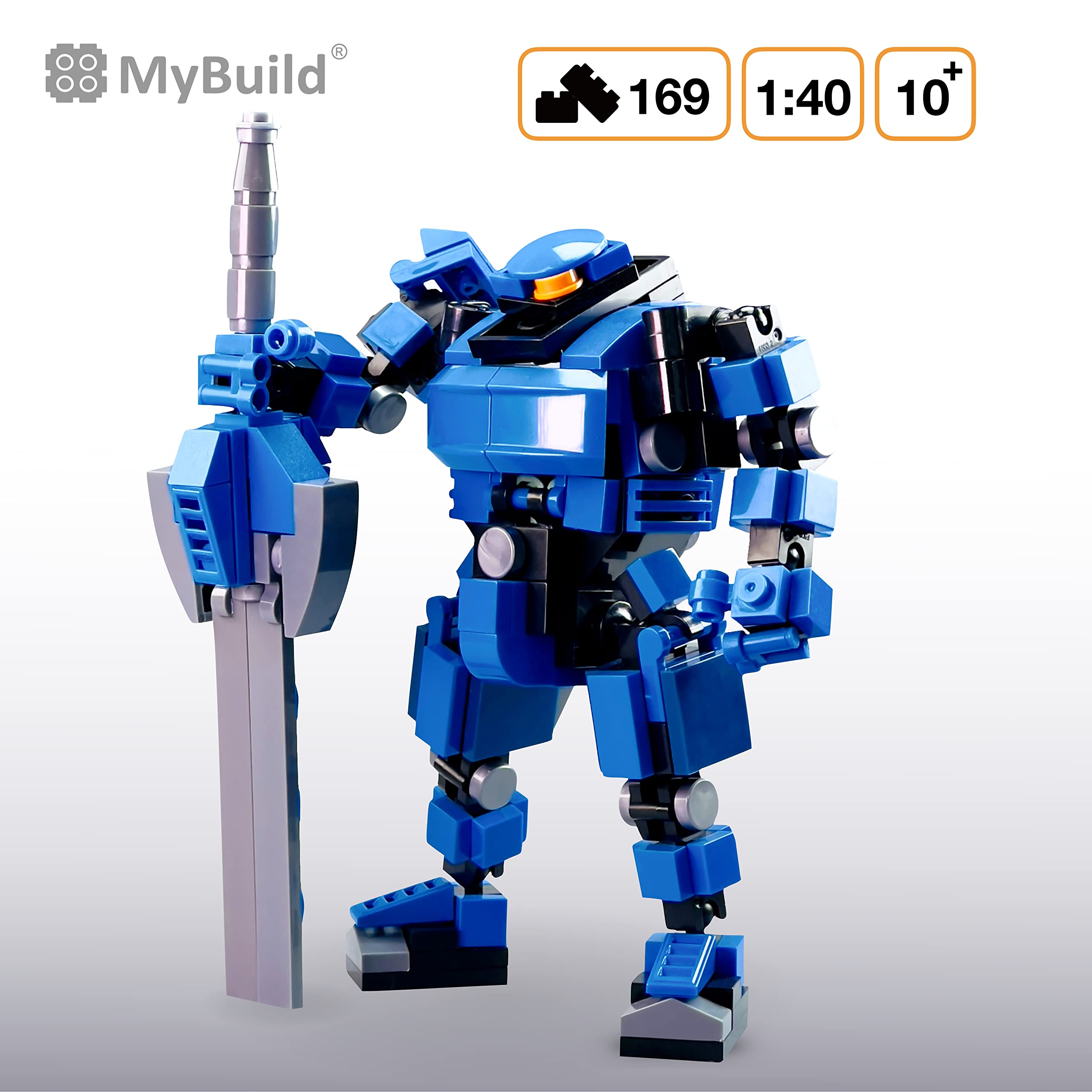 Foto 3 pulgar | Mecha Frame Sci-fi Blue Robot Armor Mech Set Building Action Bricks Keiji 5005 - Venta Internacional.