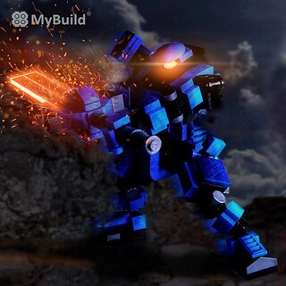 Foto 6 | Mecha Frame Sci-fi Blue Robot Armor Mech Set Building Action Bricks Keiji 5005 - Venta Internacional.
