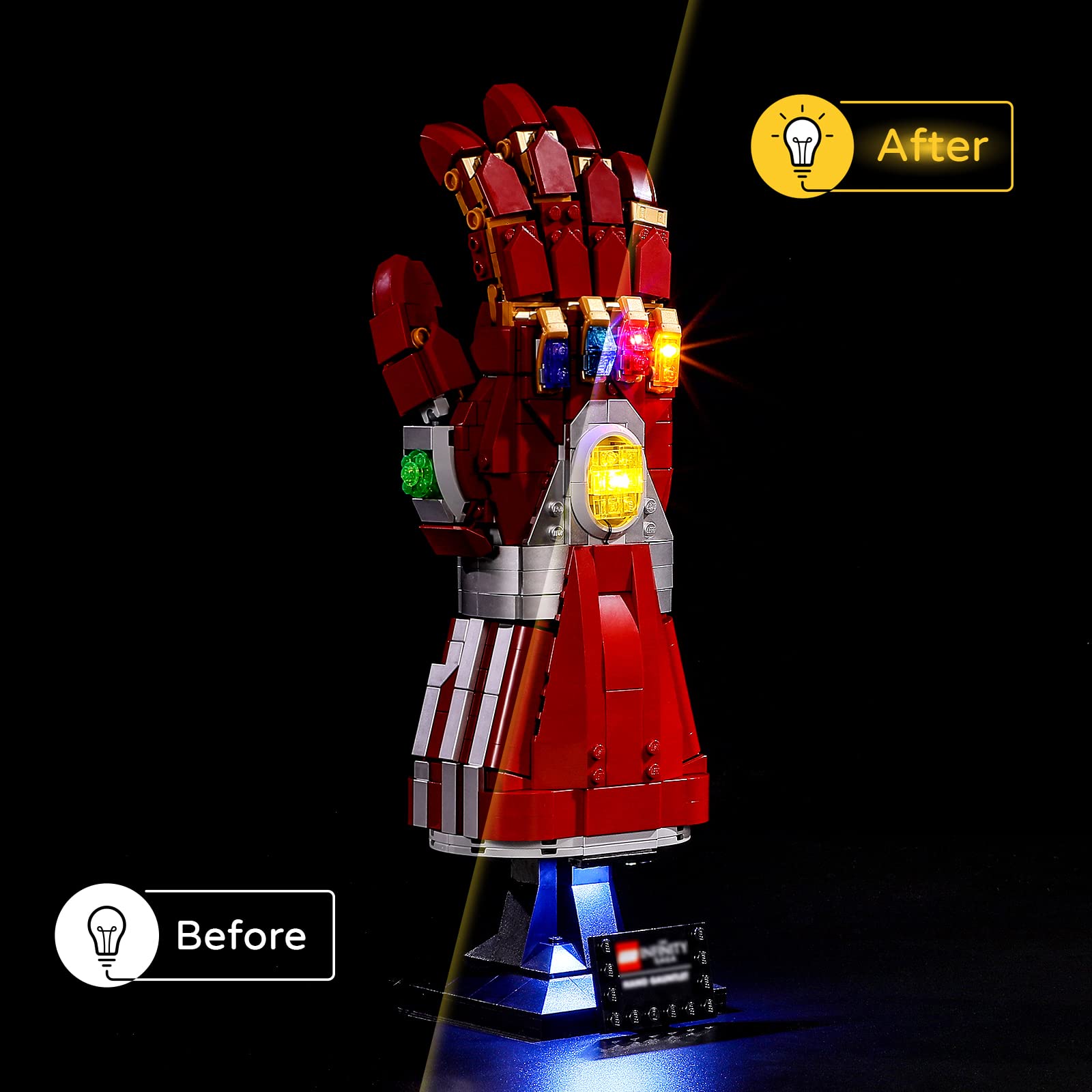 Foto 7 pulgar | Kit De Luces Led Yeabricks Para Lego 76223 Marvel Nano Gauntlet - Venta Internacional.