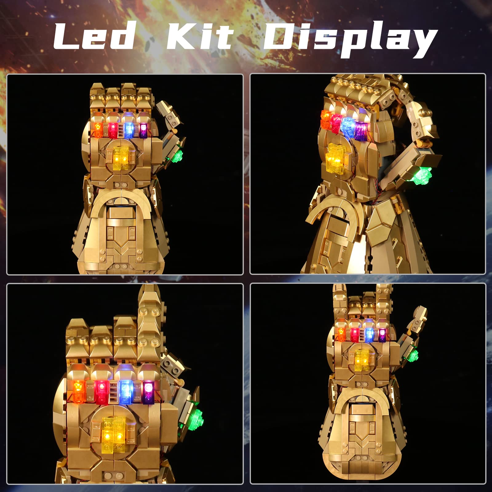 Foto 4 pulgar | Kit De Luces Led Bourvill Para Lego Infinity Gauntlet 76191 - Venta Internacional.