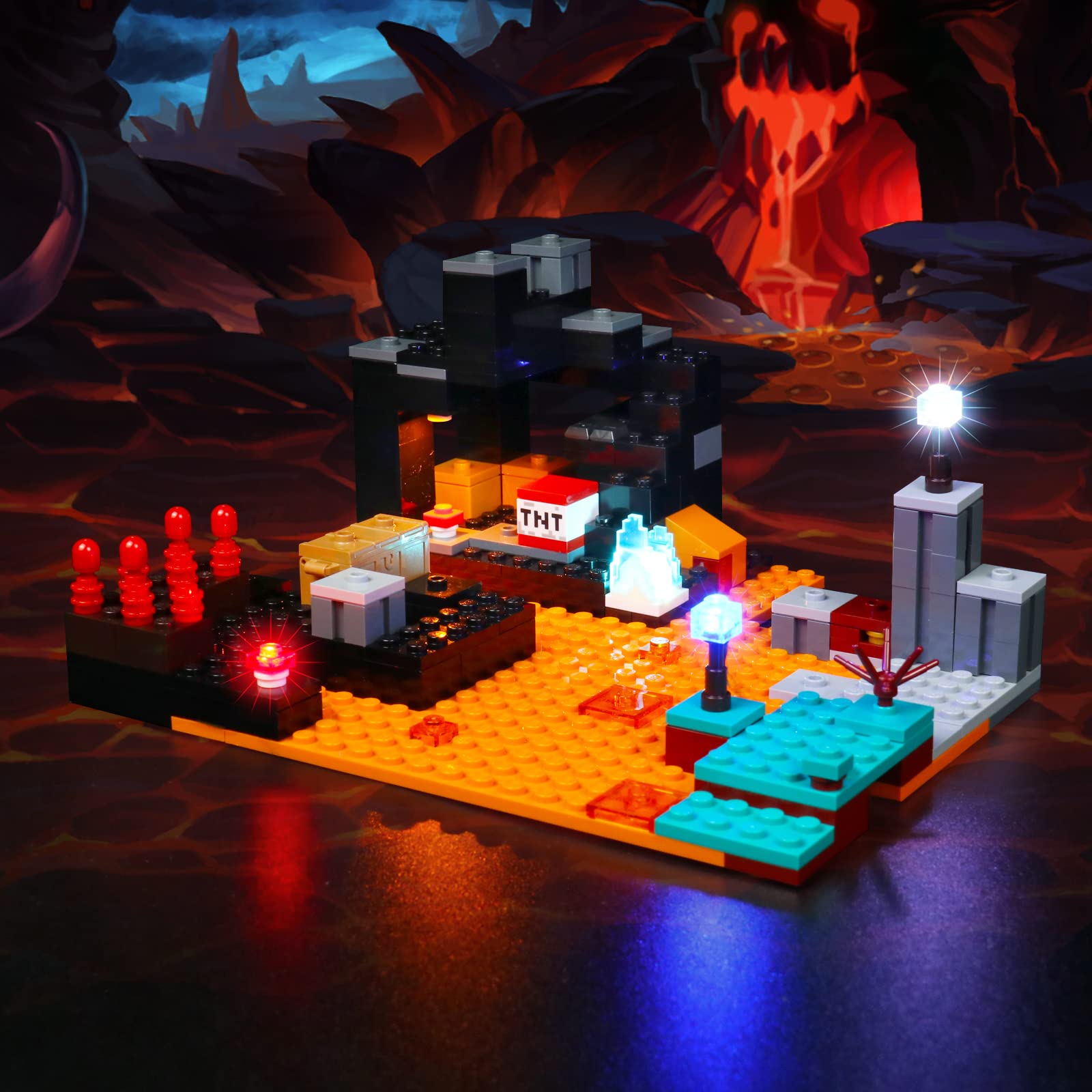 Kit De Luces Led Bourvill Para Lego Minecraft The Nether Bastio - Venta Internacional. $837