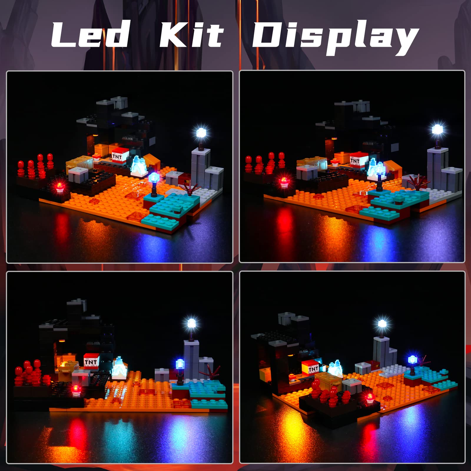 Foto 5 pulgar | Kit De Luces Led Bourvill Para Lego Minecraft The Nether Bastio - Venta Internacional.